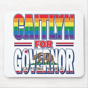 Caitlyn-for-GOV-ゲイ-プライド – 旗 マウスパッド