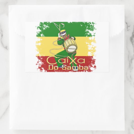 Caixa Batucada Samba 長方形シール (バッグ)