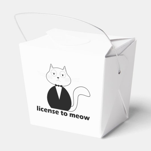 Caixa de presente - Cat, License to Meow フェイバーボックス (裏面サイド)