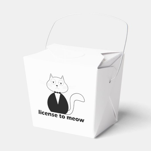 Caixa de presente - Cat, License to Meow フェイバーボックス (正面サイド)