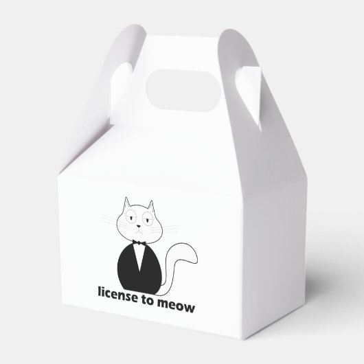 Caixa de presente - Cat, License to Meow フェイバーボックス (裏面サイド)