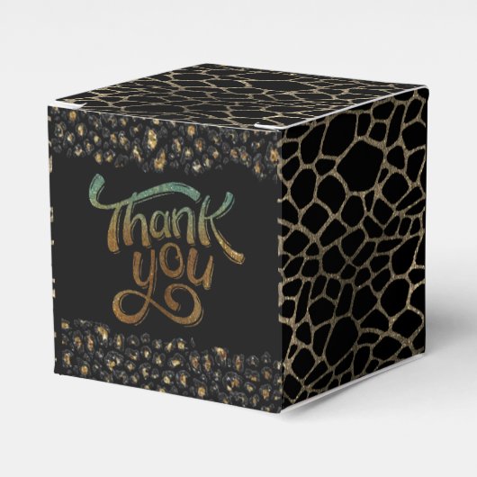 Caja de regalo con brillo y agradecimiento フェイバーボックス (正面サイド)