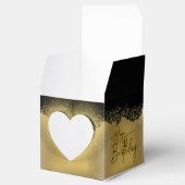 Caja de regalo  con corazón dorada para cumple フェイバーボックス (オープン)