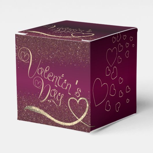 Caja de regalo con corazones de san Valentin フェイバーボックス (正面サイド)