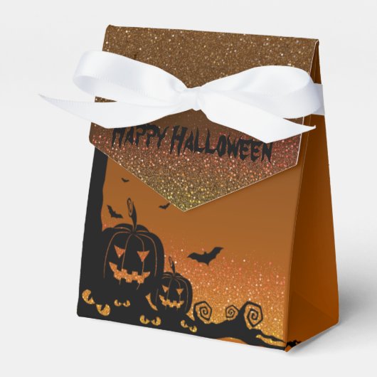 Caja de regalo con feliz halloween フェイバーボックス (正面サイド)