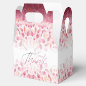 Caja de regalo con hojas de flores con gracias フェイバーボックス (オープン)