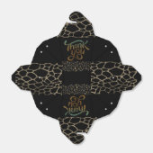 Caja de regalo  con purpurina y agradecimiento フェイバーボックス (折り畳みなし)