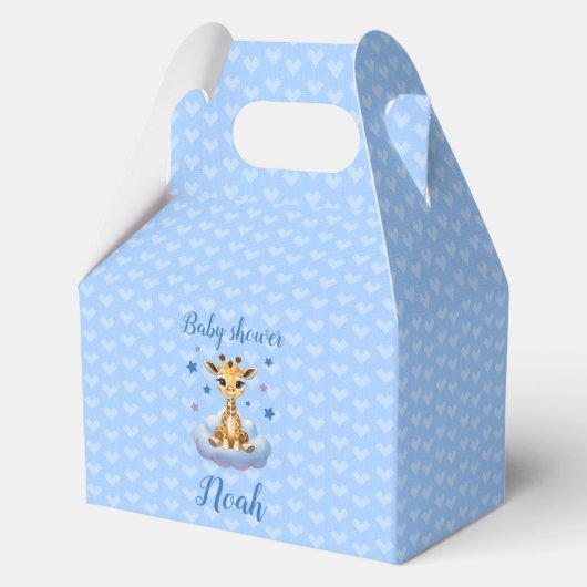 Caja de regalo customizable baby giraffe フェイバーボックス (正面)