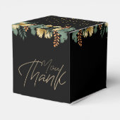 Caja de regalo elegante negra  con gracias フェイバーボックス (裏面サイド)