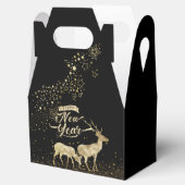 Caja de regalo  negra elegante para navidad フェイバーボックス (オープン)