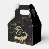 Caja de regalo  negra elegante para navidad フェイバーボックス (正面サイド)
