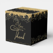 Caja de regalo negra linda  con agradecimiento フェイバーボックス (裏面サイド)