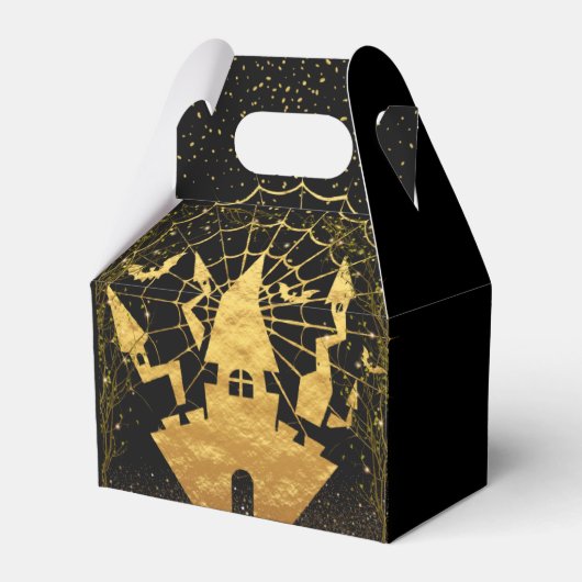 Caja de regalo negra  para Halloween フェイバーボックス (正面サイド)