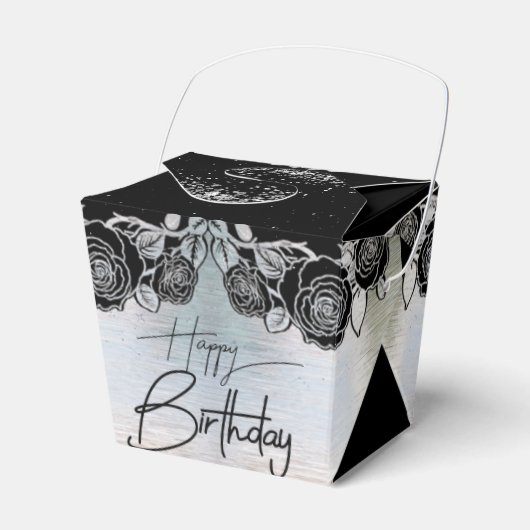 Caja de regalo para cumple lujosa con brillo フェイバーボックス (正面サイド)