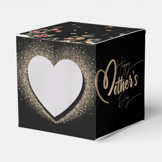 Caja de regalo para día de la madre con corazón フェイバーボックス (正面サイド)