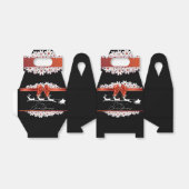 Caja de regalo para navidad con flores y papá Noel フェイバーボックス (折り畳みなし)