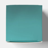 caja de regalo turquesa con decoración de cumple フェイバーボックス (上部)