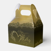 Caja de regalo verde con rosas para día de madre フェイバーボックス (裏面サイド)