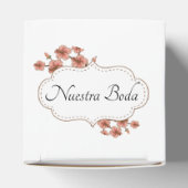 Caja para recuerdo de Bodas, Pajaritos y flores フェイバーボックス (上部)