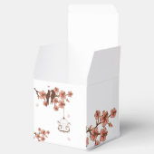 Caja para recuerdo de Bodas, Pajaritos y flores フェイバーボックス (オープン)