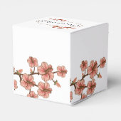 Caja para recuerdo de Bodas, Pajaritos y flores フェイバーボックス (裏面サイド)