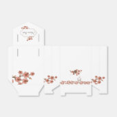 Caja para recuerdo de Bodas, Pajaritos y flores フェイバーボックス (折り畳みなし)