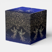 caja para regalo azul con decoración フェイバーボックス (裏面サイド)