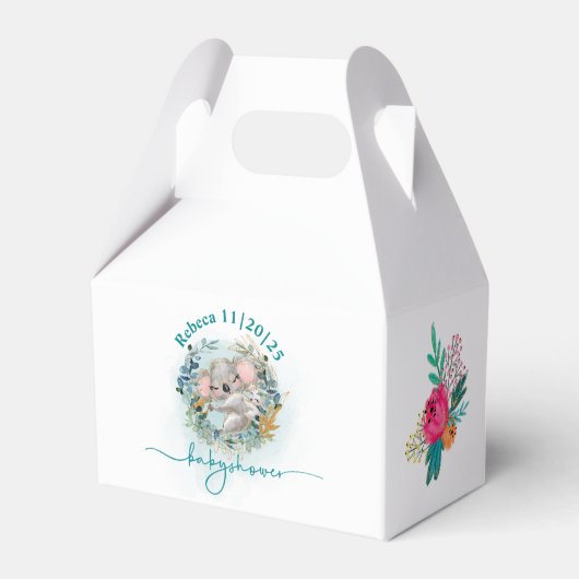 Caja para regalo Baby Shower "Baby Koala" フェイバーボックス (正面サイド)
