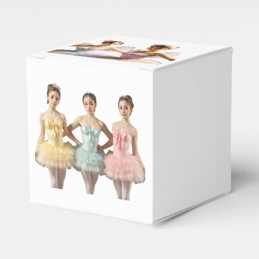 Caja para regalos con preciosas bailarinas フェイバーボックス (正面サイド)