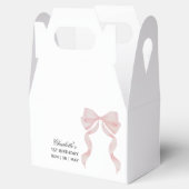 Caja para regalos pink bow 1st birthday フェイバーボックス (オープン)