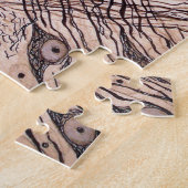 Cajalのニューロン1 ジグソーパズル (側面)