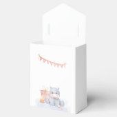 Cajita personalizada Hipopótamo Gris フェイバーボックス (オープン)