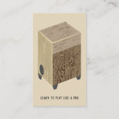 Cajonのドラム音楽のレッスンの名刺 名刺 (裏面)