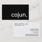 cajun. 名刺 (正面/裏面)