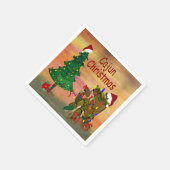 Cajun Christmas Holiday party スタンダードカクテルナプキン (角)