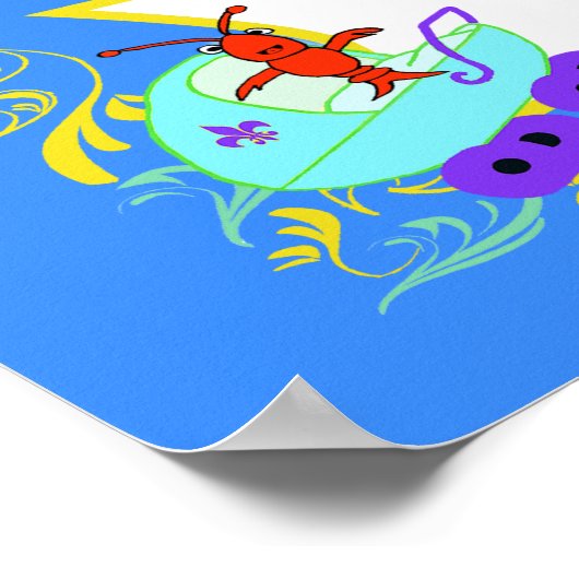 Cajun Critters Baby  Boy Banner (blank) ポスター (角)