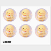 Cake Alma Chick Cute Birthday Sticker ラウンドシール (シート)