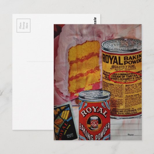 Cake and Baking Powder Collage ポストカード (正面/裏面)