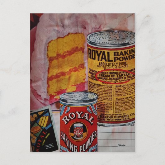 Cake and Baking Powder Collage ポストカード (正面)