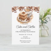 Cake and Coffee 50th Adult Birthday 招待状 (スタンド正面)