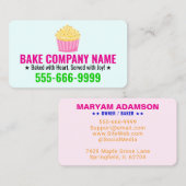 Cake Bakery Logo & Slogan | Professional Company 名刺 (正面/裏面)