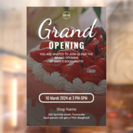 Cake Bakery Shop Business Grand Opening ウィンドウサイン
