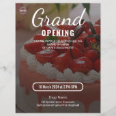 Cake Bakery Shop Business Grand Opening チラシ (正面)