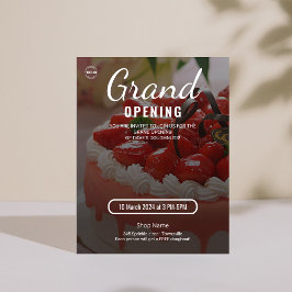 Cake Bakery Shop Business Grand Opening チラシ
