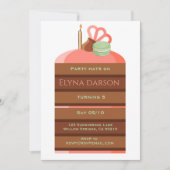 Cake Birthday girl Invitation 招待状 (正面)