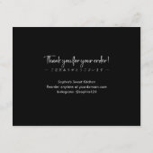 Cake Care Instructions Minimalist Text サンキューカード (裏面)