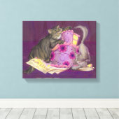 Cake Catsコレクション キャンバスプリント (インサイチュ (ウッドフロア))