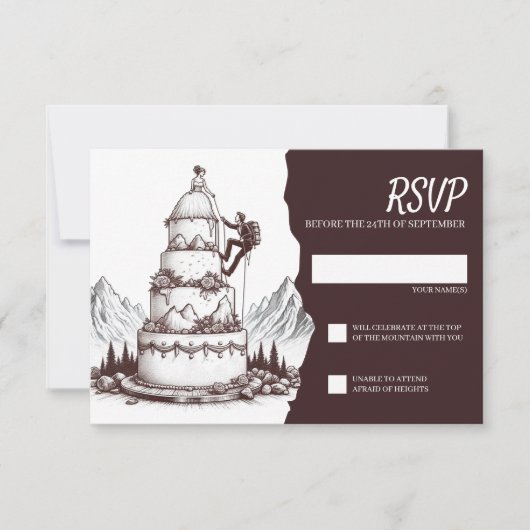 Cake Climbers Wedding 出欠カード (正面)