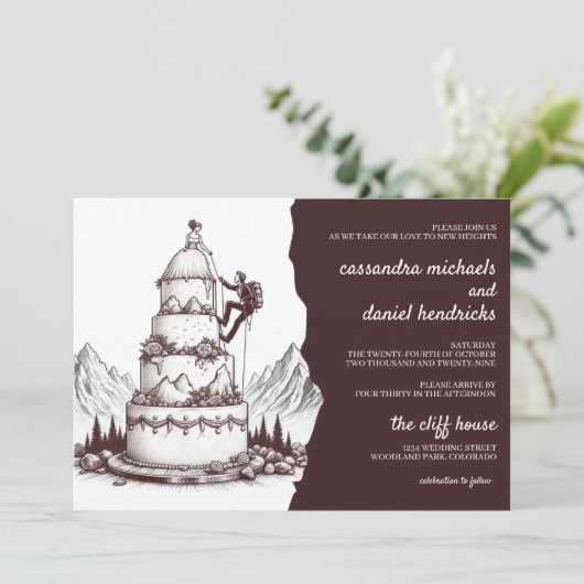 Cake Climbers Wedding 招待状 (スタンド正面)