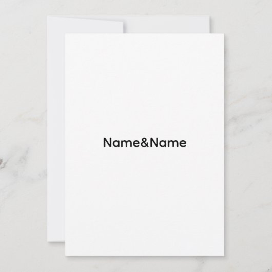  Cake Couple Invitation 招待状 (裏面)